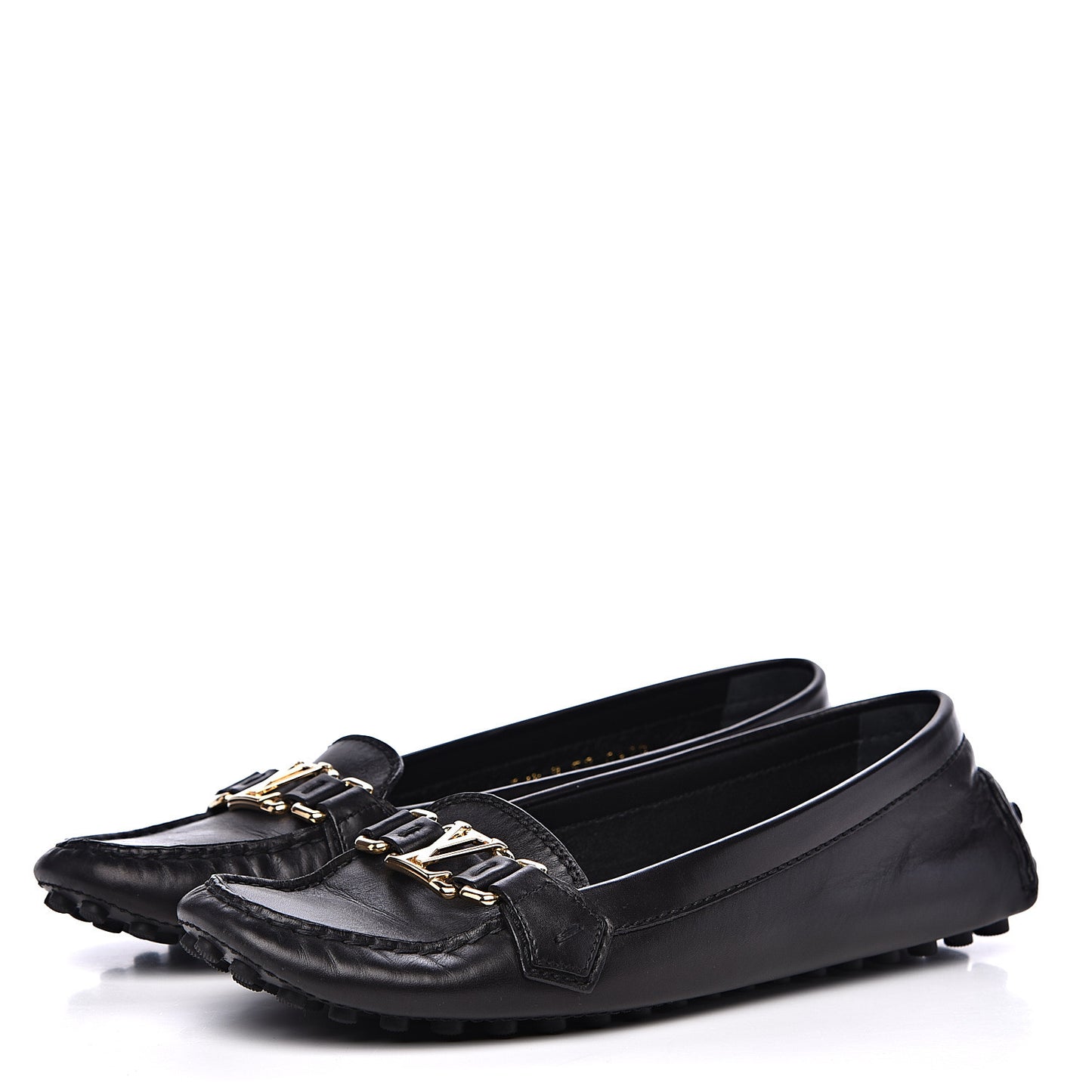 Calfskin Oxford Loafers 39.5 Black