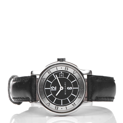 Bulgari Stainless Steel Calfskin 29mm Solotempo Quartz Watch Black 3 of 8