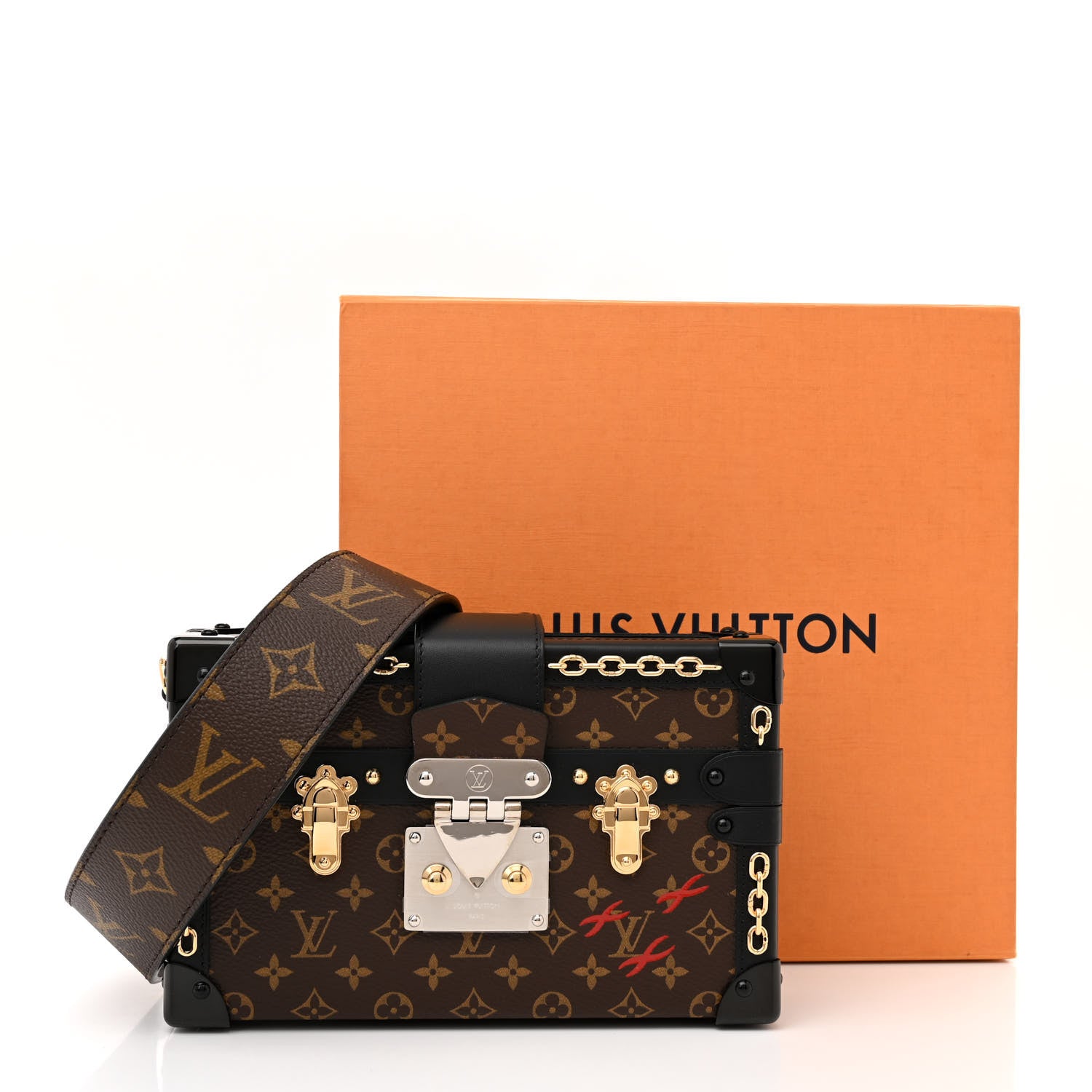 Louis Vuitton Monogram Chain Petite Malle Black 10 of 10