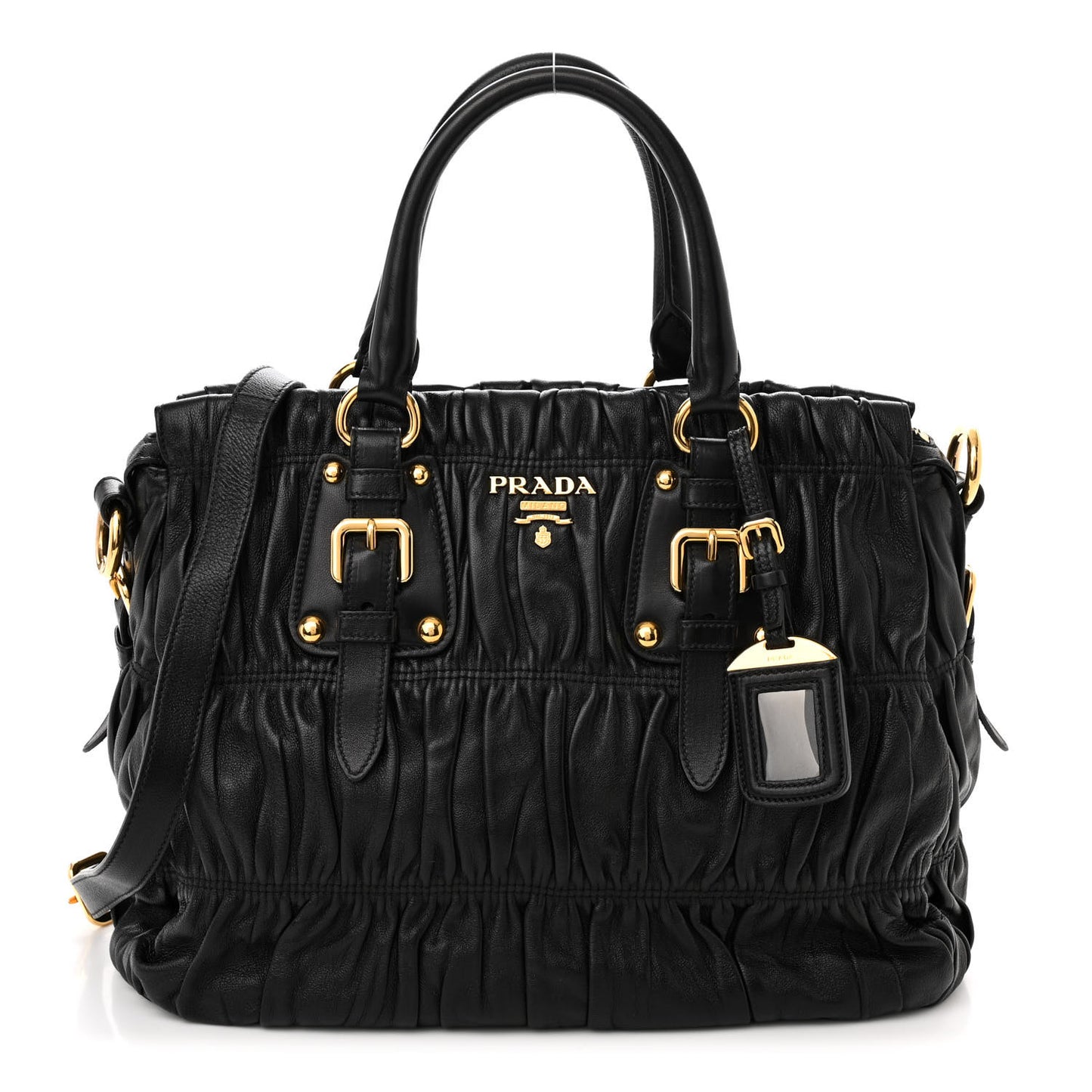 Nappa Gaufre Tote Black