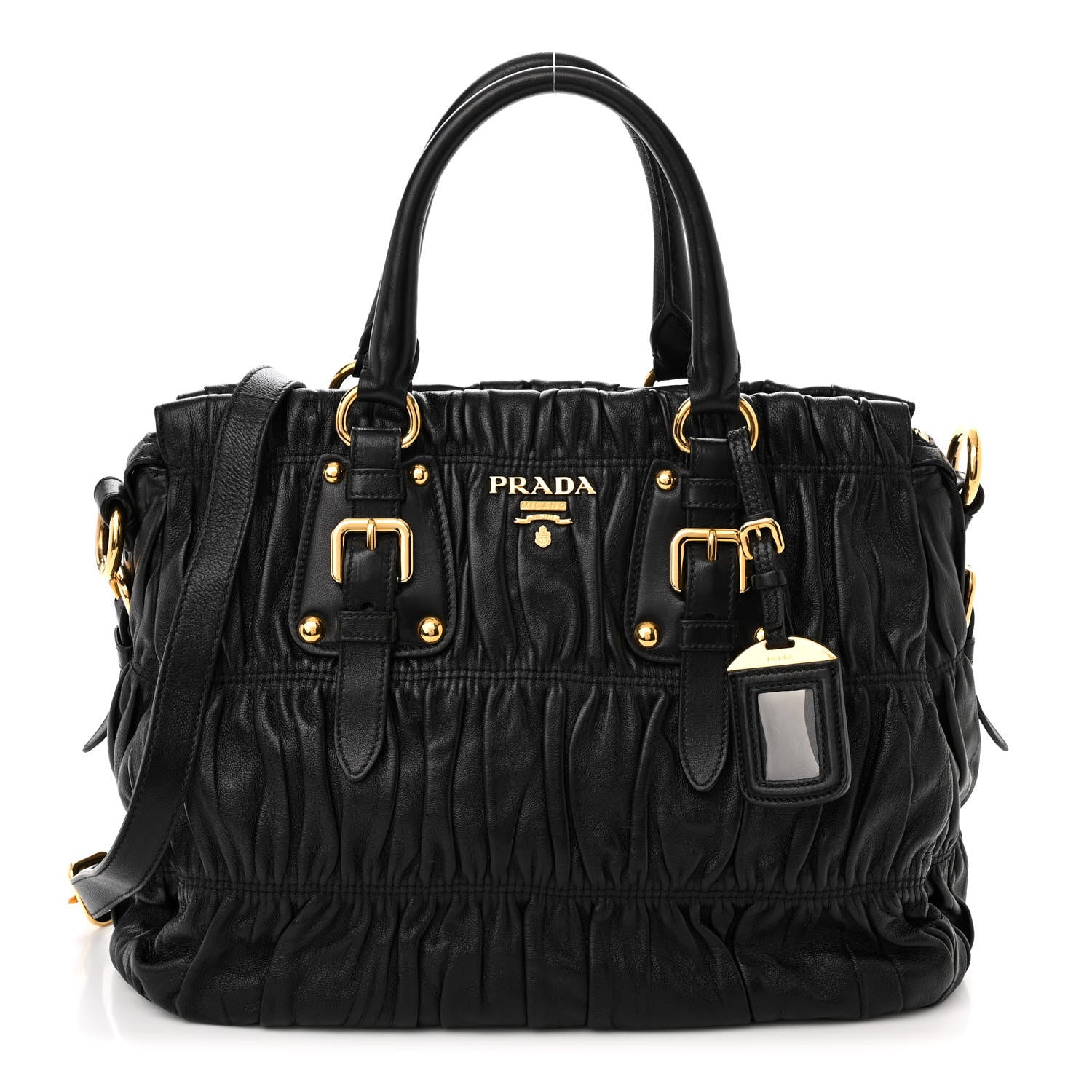 Prada Nappa Gaufre Tote Black 1 of 9