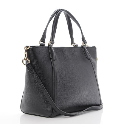Gucci Pebbled Calfskin Small Soho Top Handle Bag Black 4 of 9