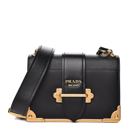 Prada City Calf Saffiano Cahier Bag Black 1 of 9