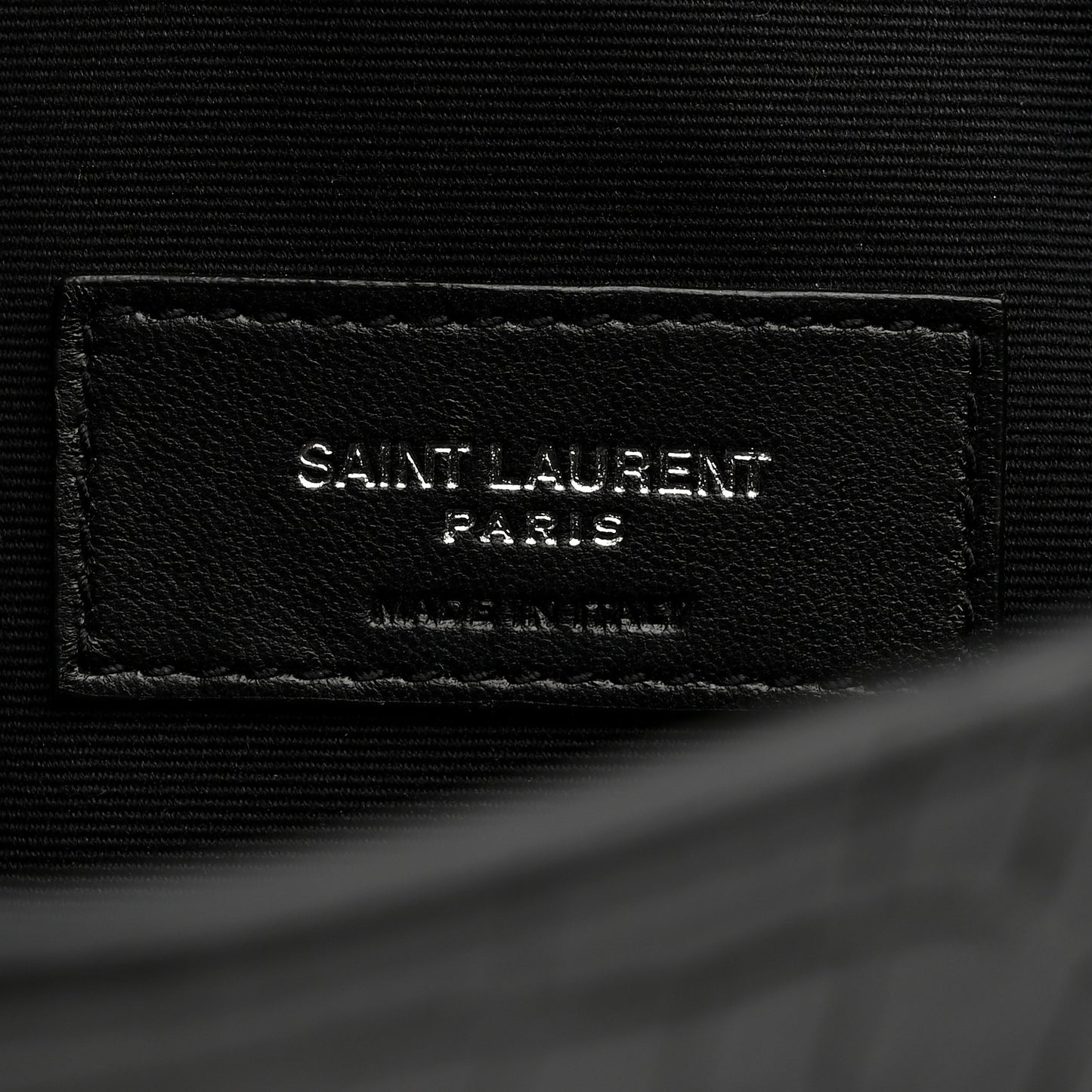 Calfskin Crocodile Embossed Uptown Monogram Pouch Black