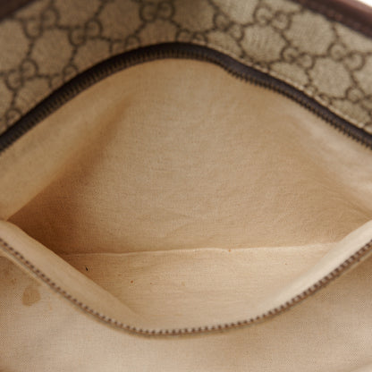 Gucci GG Supreme Monogram Medium Zippered Shopping Tote Dark Brown 8 of 14