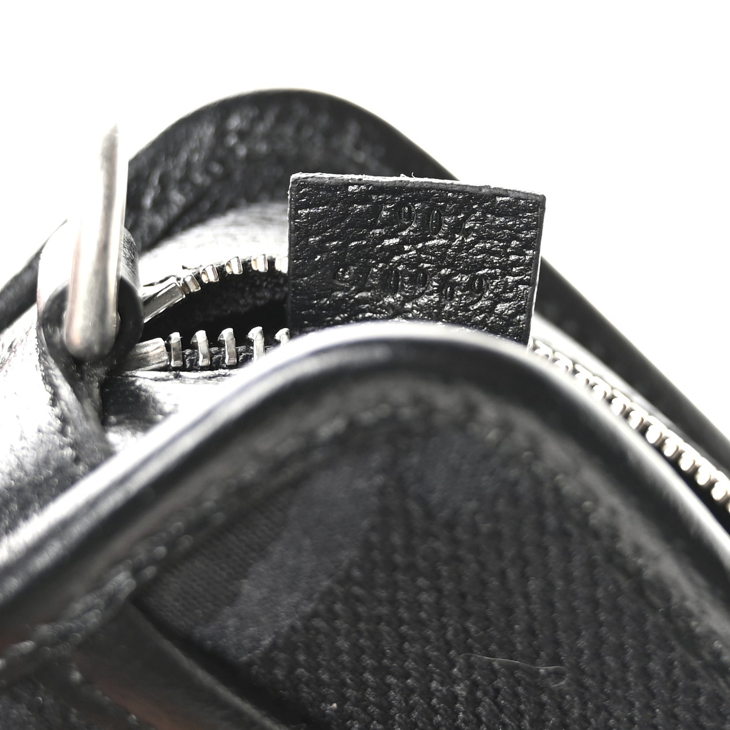 Monogram Jumbo GG Textured Dollar Calfskin Web Mini Crossbody Bag Black