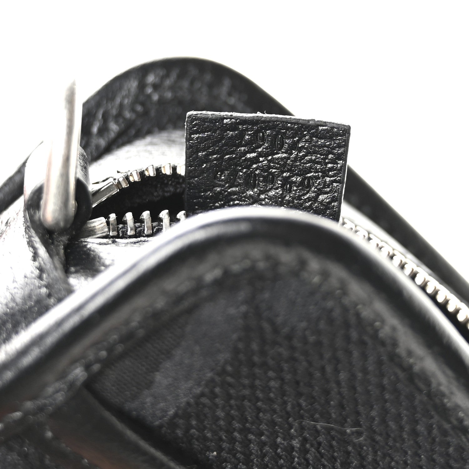 Gucci Monogram Jumbo GG Textured Dollar Calfskin Web Mini Crossbody Bag Black 7 of 11