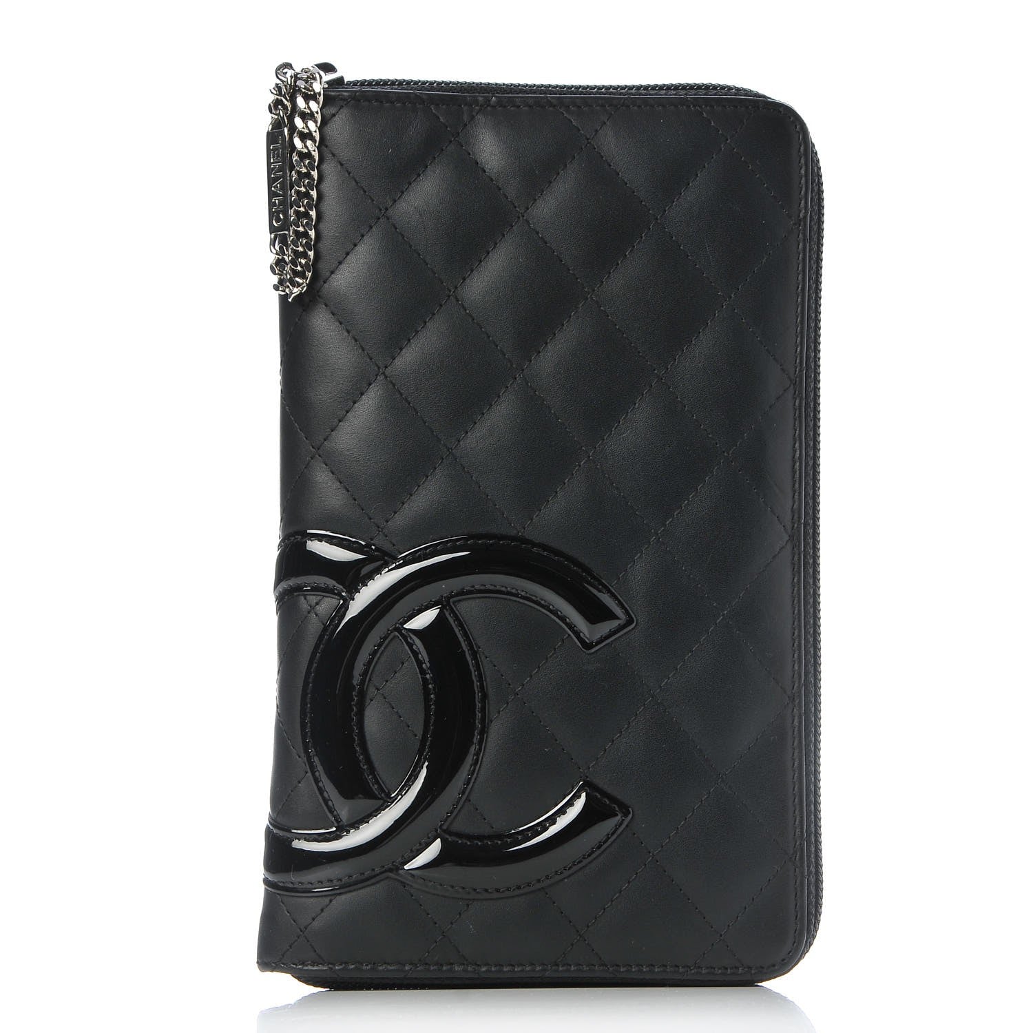 Chanel Calfskin Cambon Zip Around Organizer Wallet Black 1 of 12