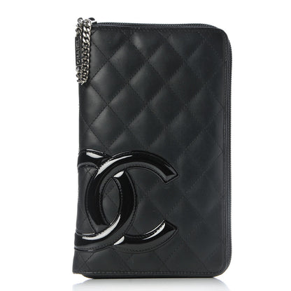 Chanel Calfskin Cambon Zip Around Organizer Wallet Black 1 of 12