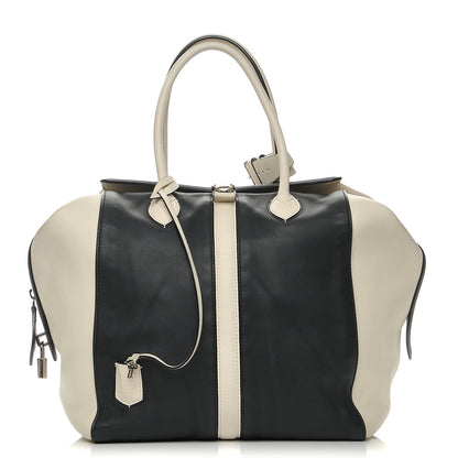 Louis Vuitton Calfskin Suship North South Speedy Navy White 1 of 9