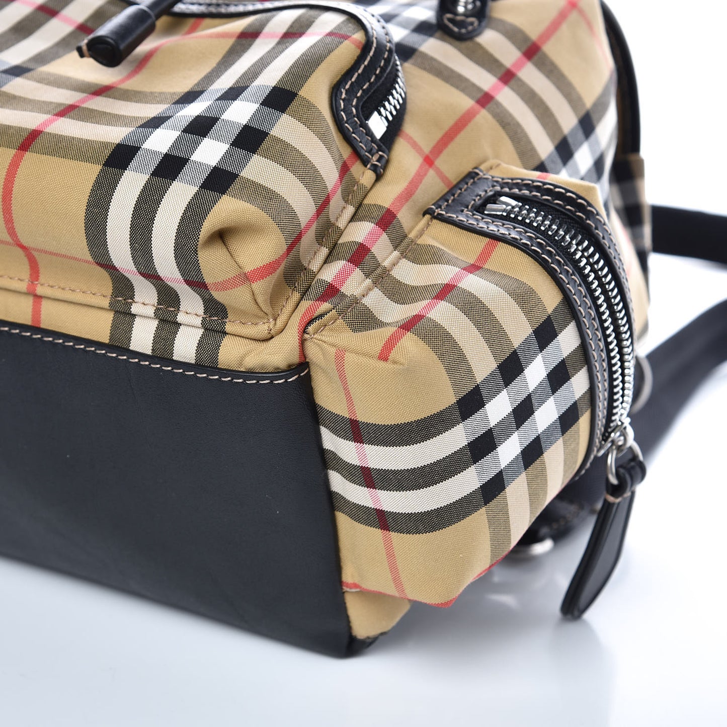 Vintage Check Small Rucksack Backpack Antique Yellow