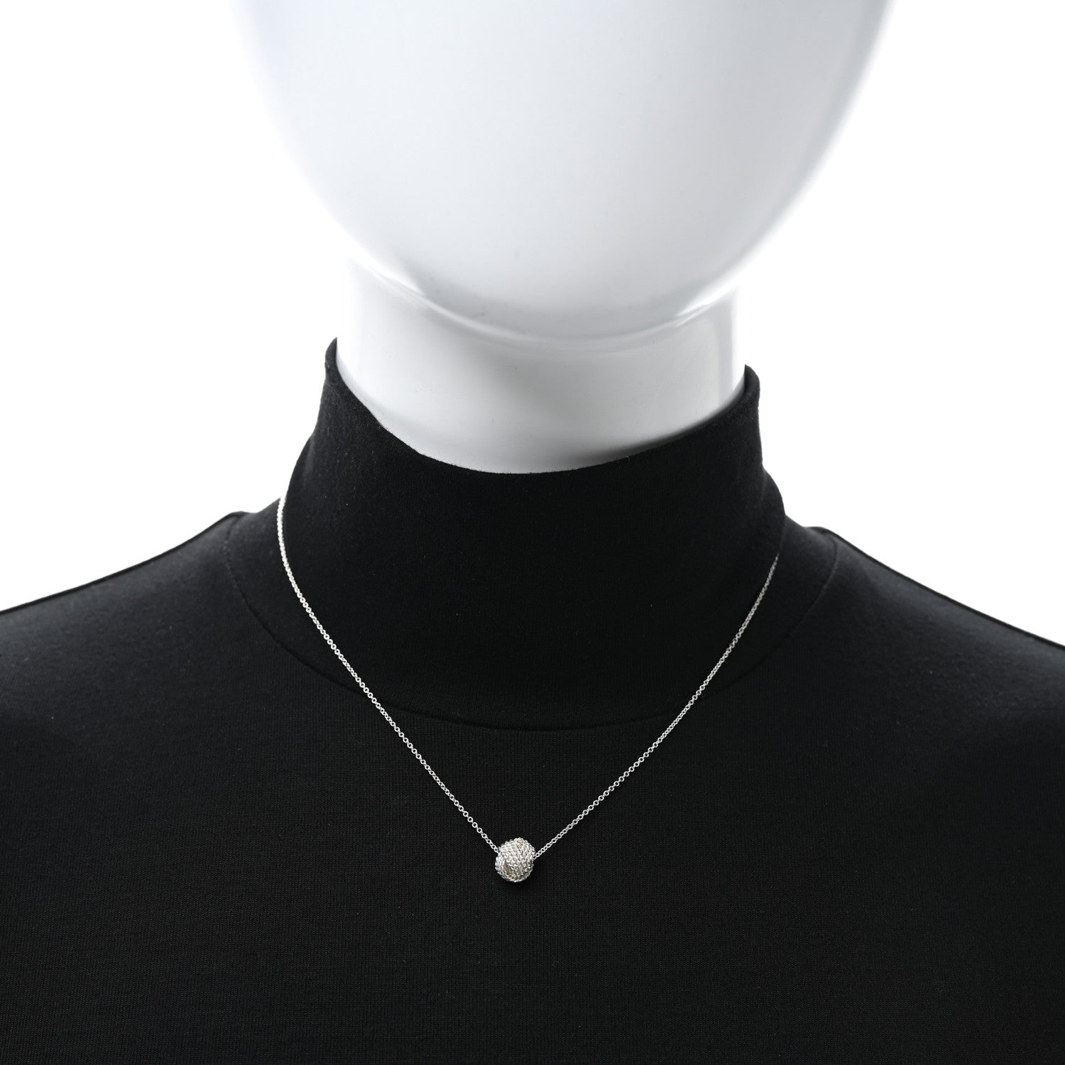 Tiffany Sterling Silver Twist Knot Pendant Necklace 2 of 4