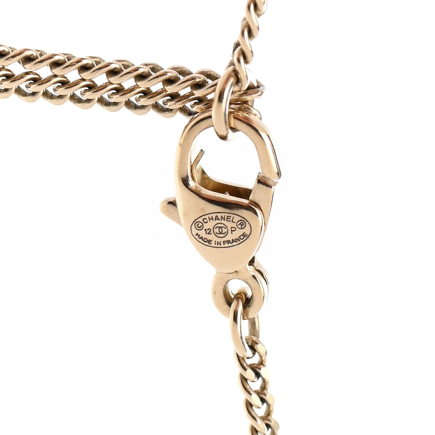 Chanel Crystal Gripoix CC Necklace Gold Multicolor 6 of 6