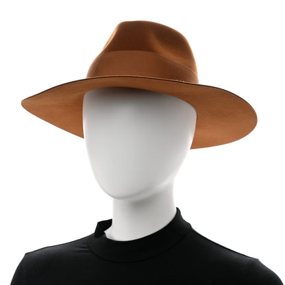 Hermes Rabbit Felt Laquered Gold Faubourg Pop H Hat 56 Marron Chutney 2 of 9