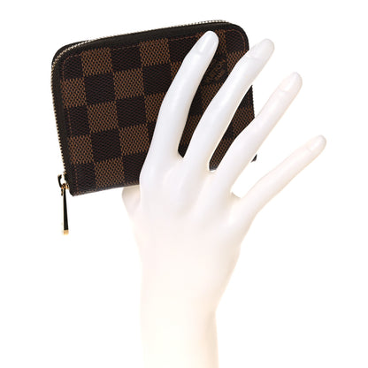 Louis Vuitton Damier Ebene Zippy Coin Purse Rose Ballerine 2 of 11