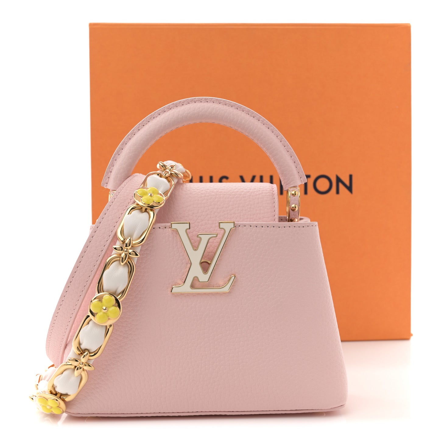 Taurillon Flower Chain Mini Capucines Pink