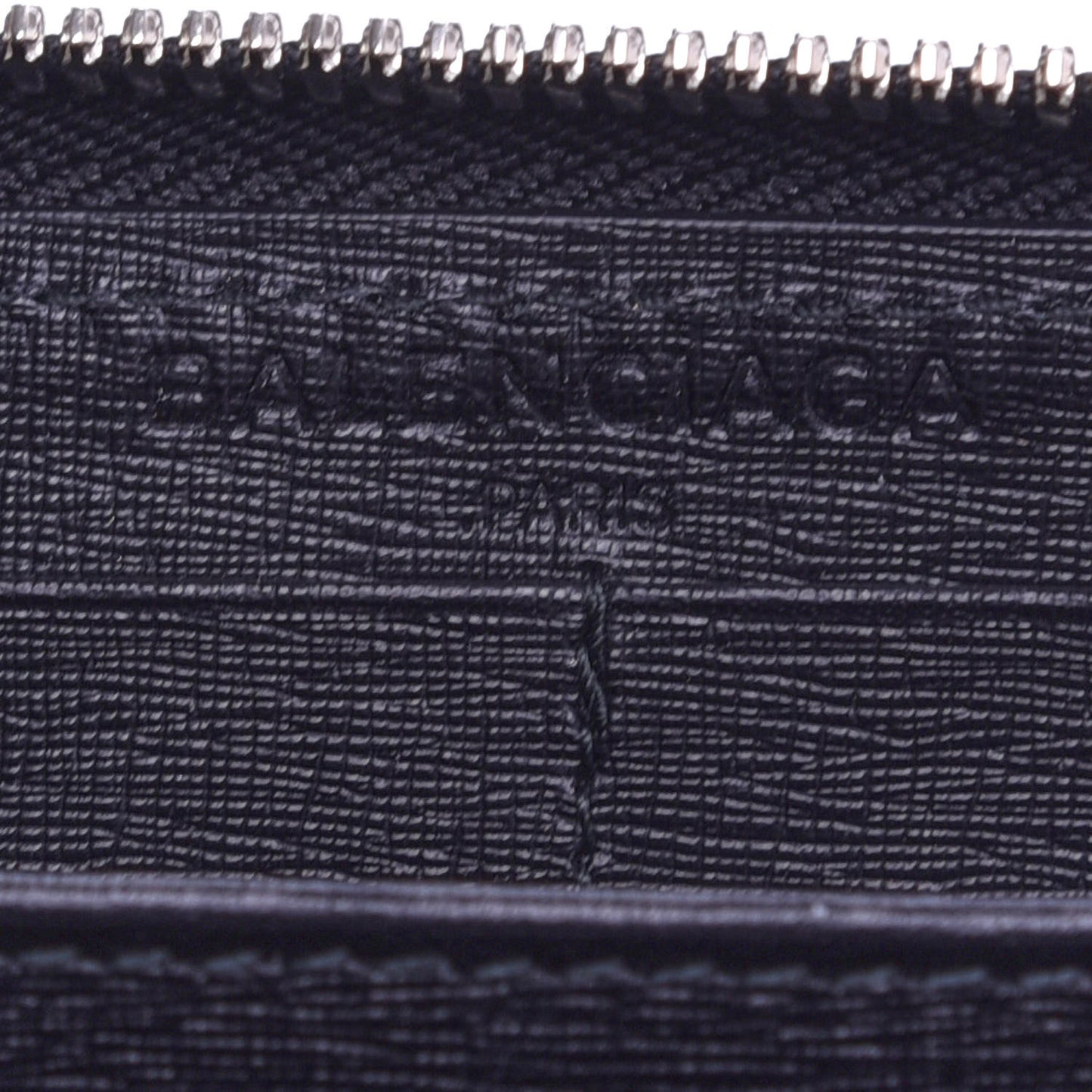 Saffiano Square Check Continental Zip Around Wallet Black White