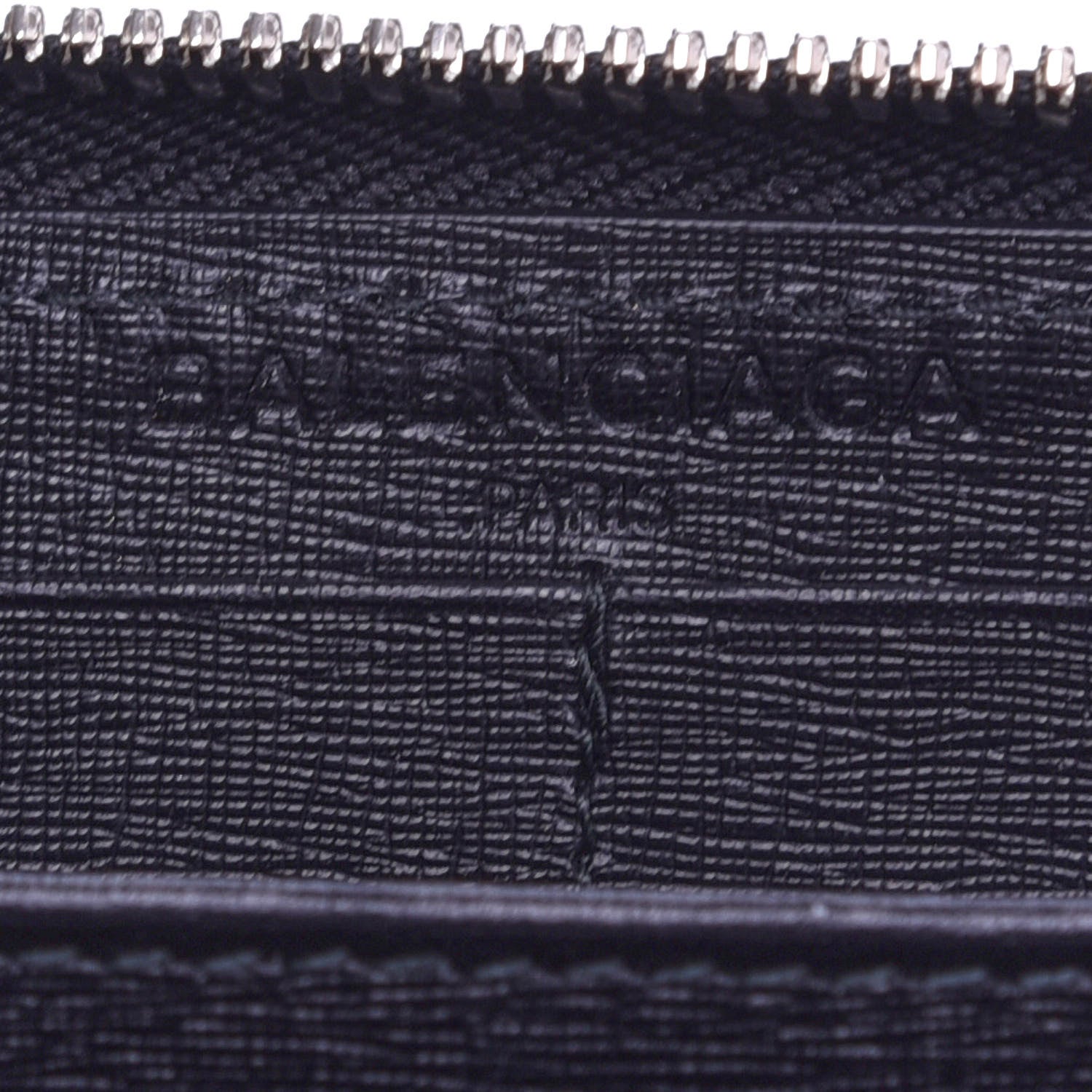 Balenciaga Saffiano Square Check Continental Zip Around Wallet Black White 6 of 6