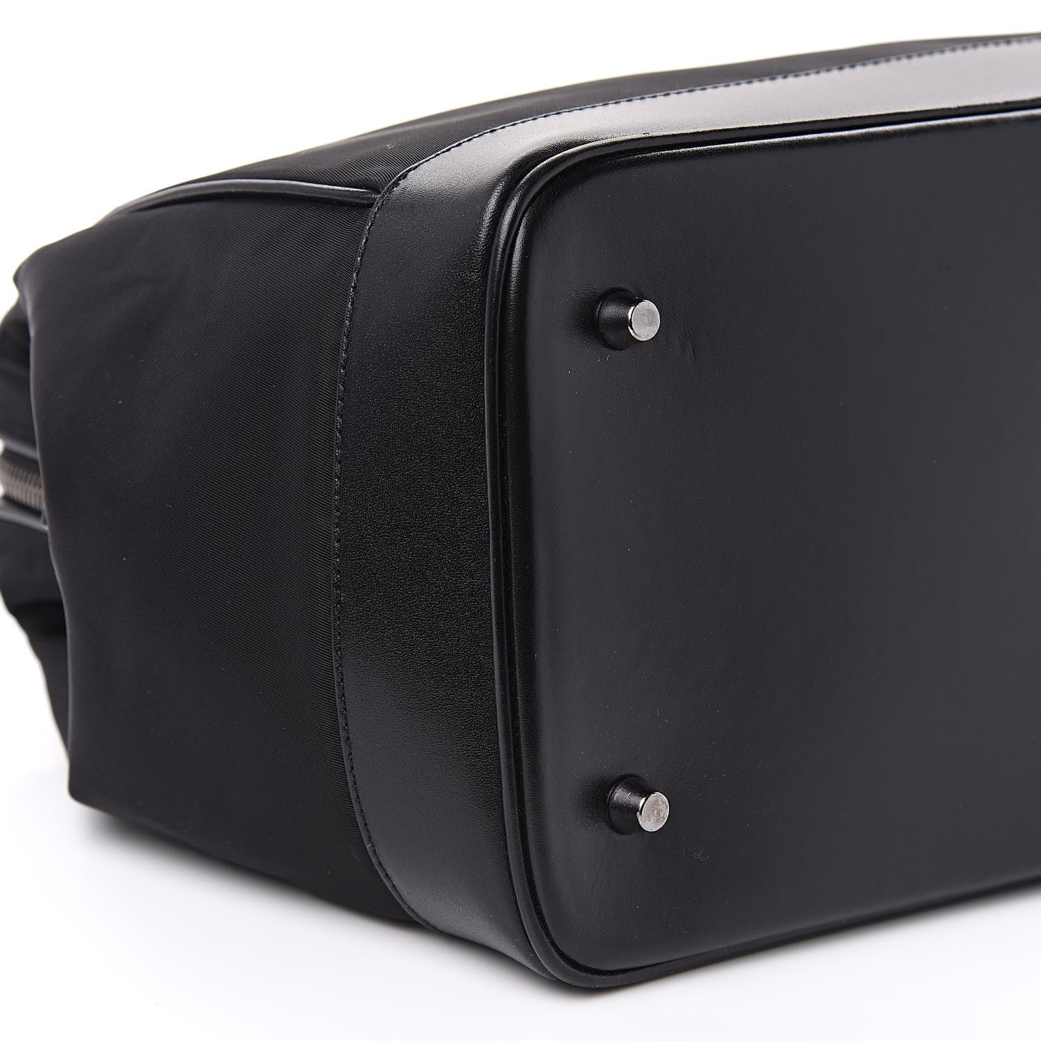 Prada Tessuto Nylon Soft Calf Bowler Black 8 of 13
