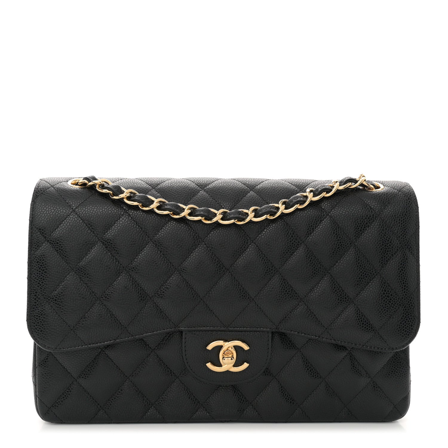 Chanel Caviar Quilted Jumbo Double Flap Black 1 of 10