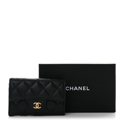 Chanel Caviar Quilted Flap Card Holder Wallet Black 10 of 10