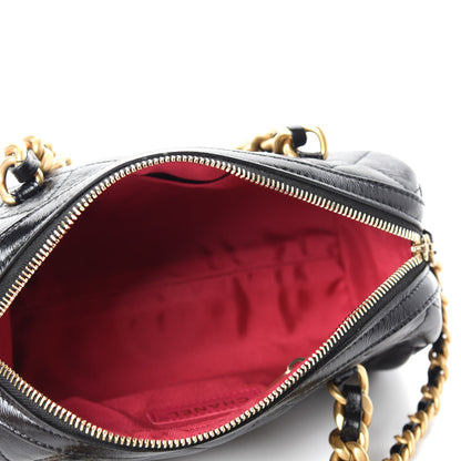 Chanel Shiny Lambskin Quilted Small Fashion Therapy Bowling Bag Black 5 of 10
