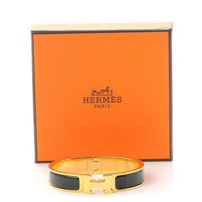 Hermes Enamel Narrow Clic Clac H Bracelet PM Black 5 of 5