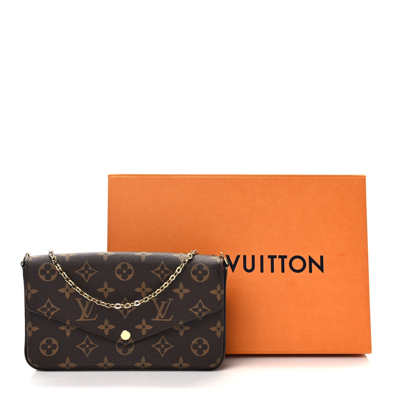 Louis Vuitton Monogram Pochette Felicie Chain Wallet Fuchsia 9 of 9