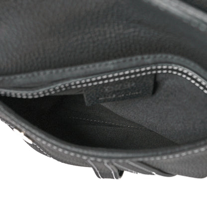 Christian Dior X KAWS Grained Calfskin Saddle Pouch Black 5 of 9