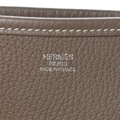 Hermes Taurillon Clemence Evelyne III GM Etoupe 6 of 11