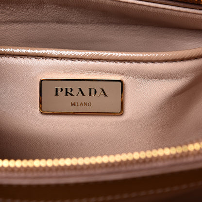 Prada Saffiano Vernice Top Handle Caramel 5 of 10