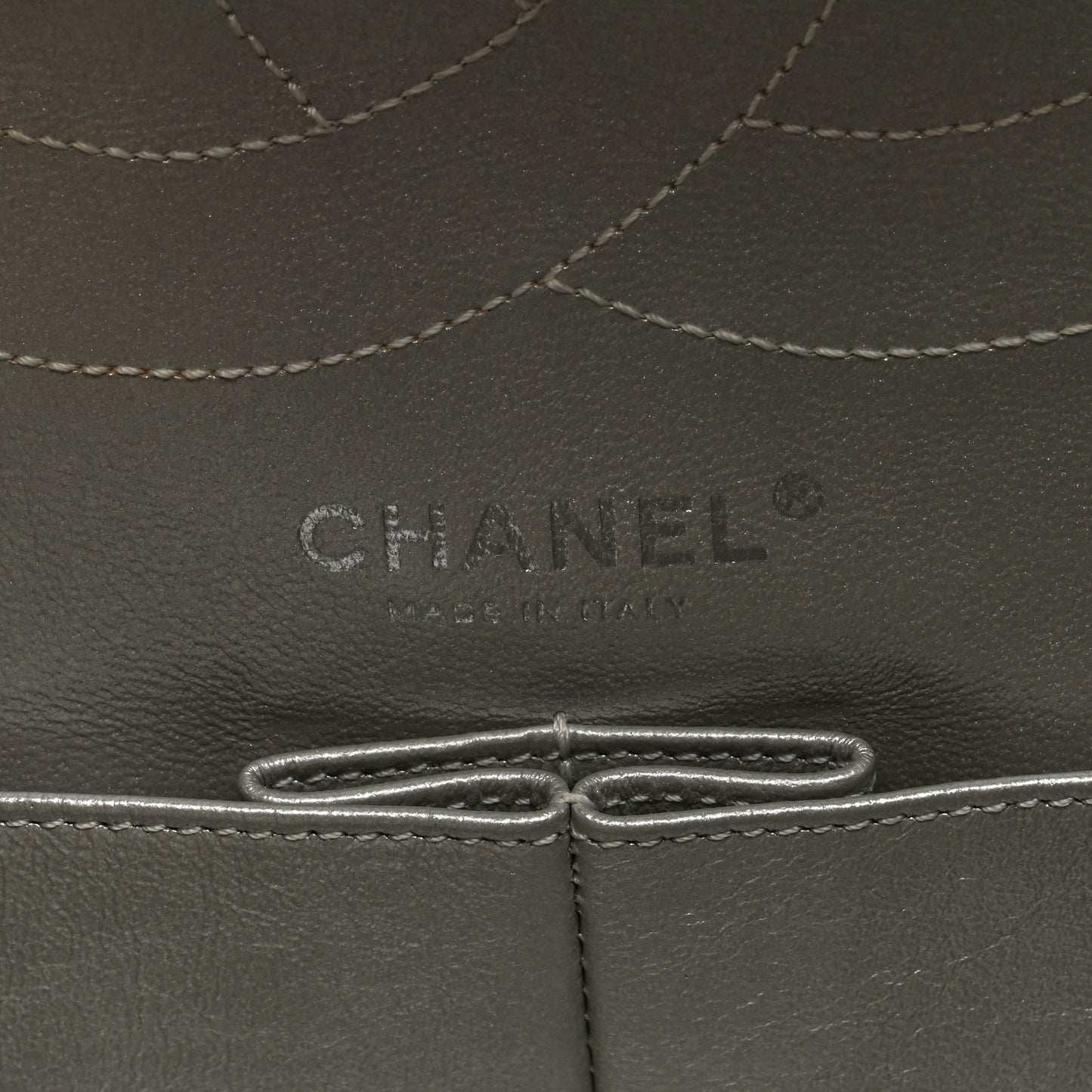 Metallic Lambskin Quilted 2.55 Reissue 227 Flap Silver
