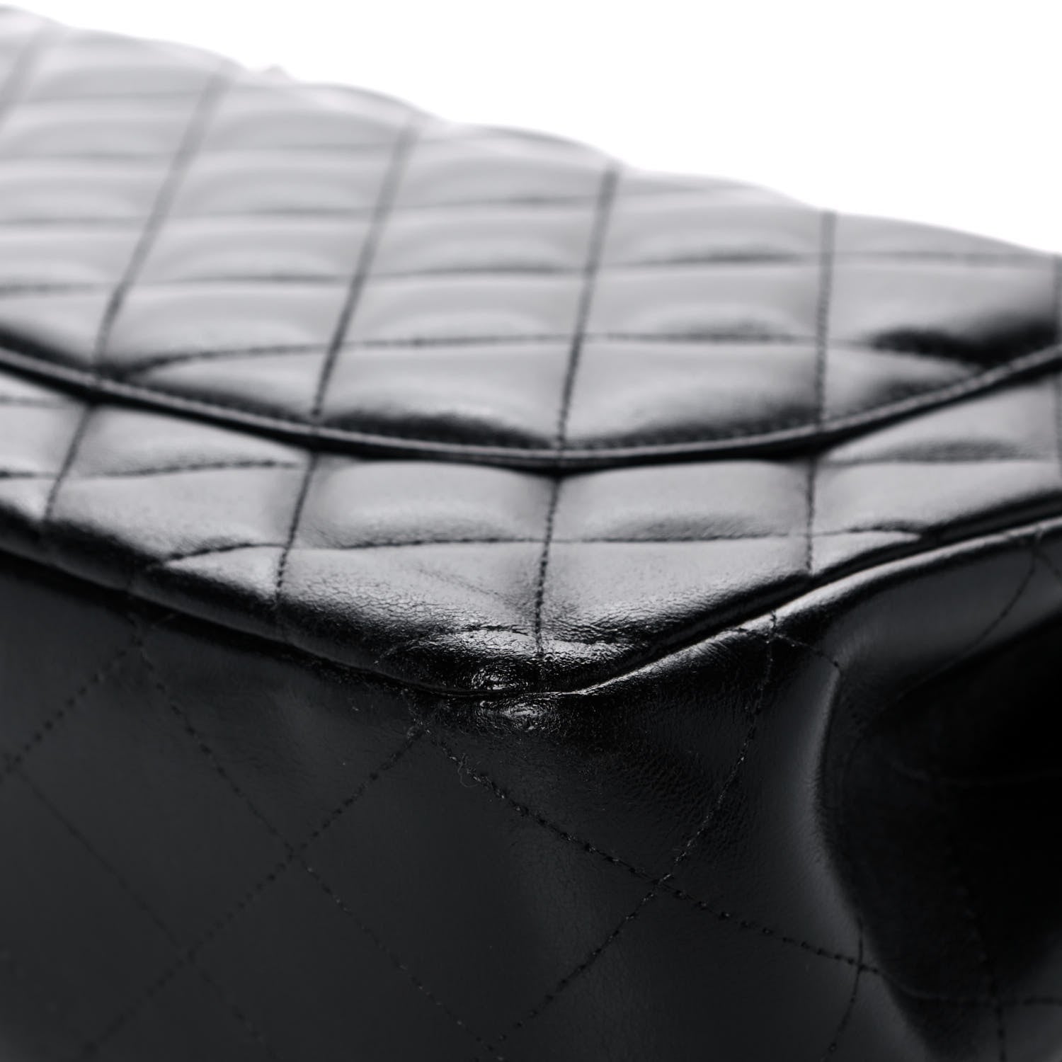 Chanel Lambskin Quilted Jumbo Double Flap Black 13 of 16