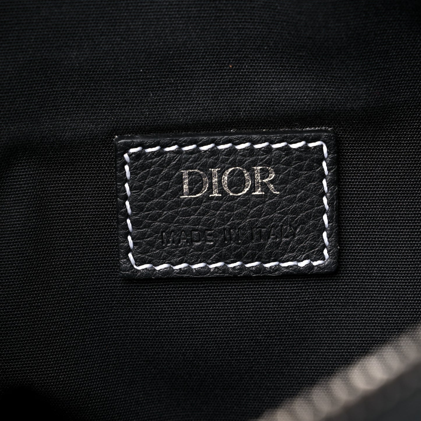 Grained Calfskin Kim Jones Saddle Bag Black