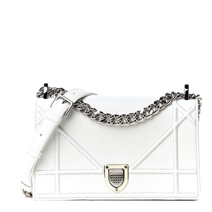 Christian Dior Grained Calfskin Small Diorama Flap Bag White 1 of 4