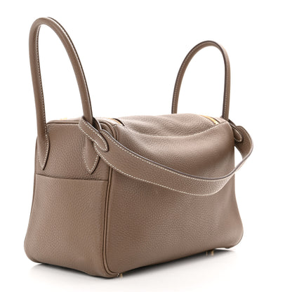 Hermes Taurillon Clemence Lindy 26 Etoupe 3 of 13