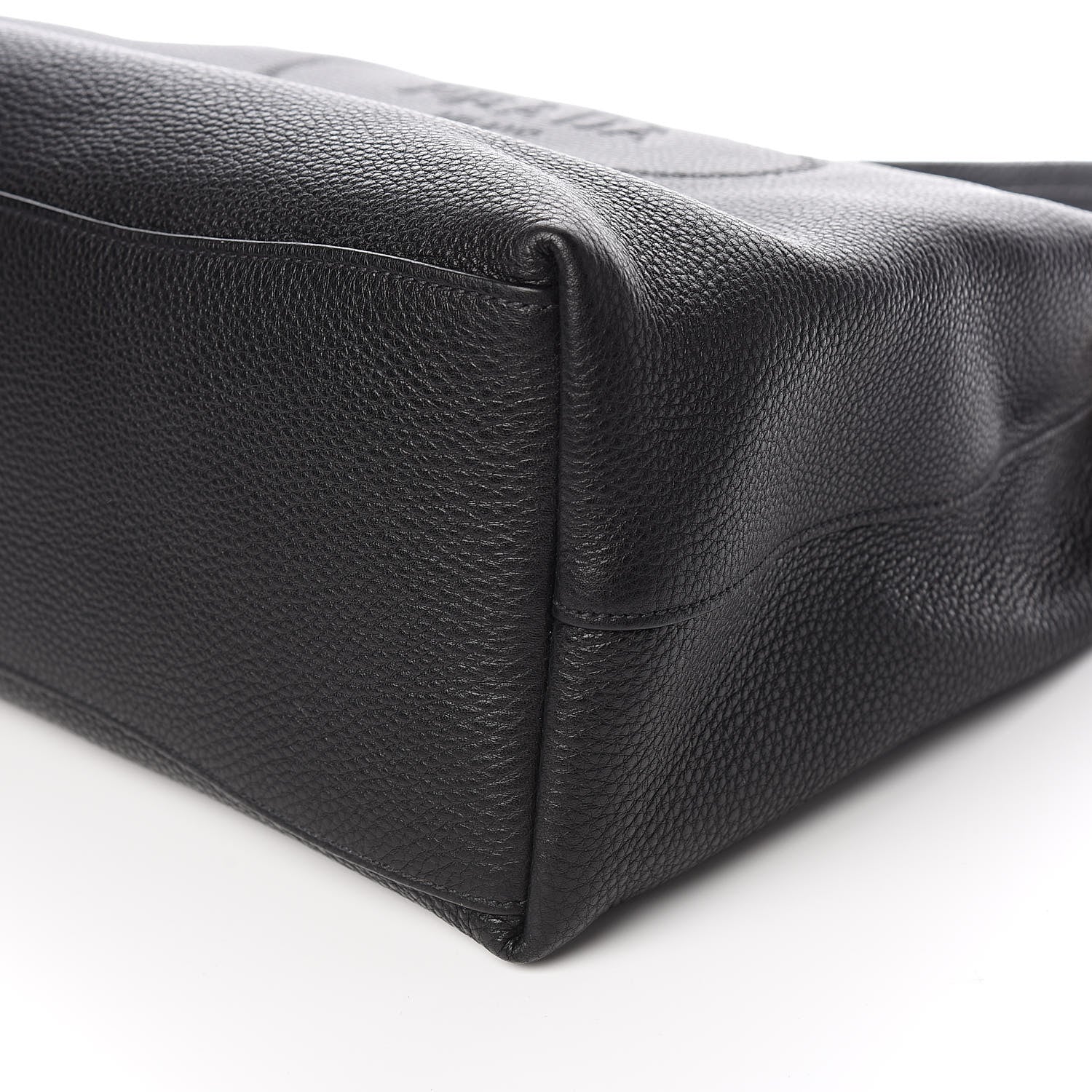 Prada Vitello Phenix Embossed Logo Hobo Black 9 of 10