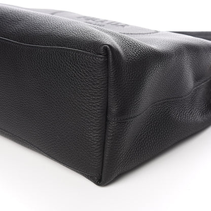 Prada Vitello Phenix Embossed Logo Hobo Black 9 of 10