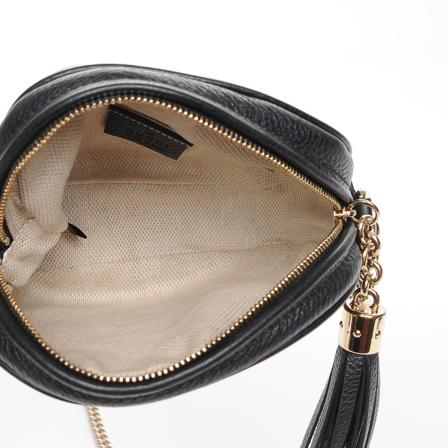Gucci Pebbled Calfskin Mini Soho Chain Bag Black 5 of 7