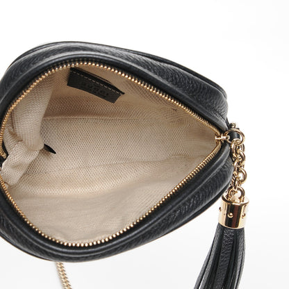Gucci Pebbled Calfskin Mini Soho Chain Bag Black 5 of 7