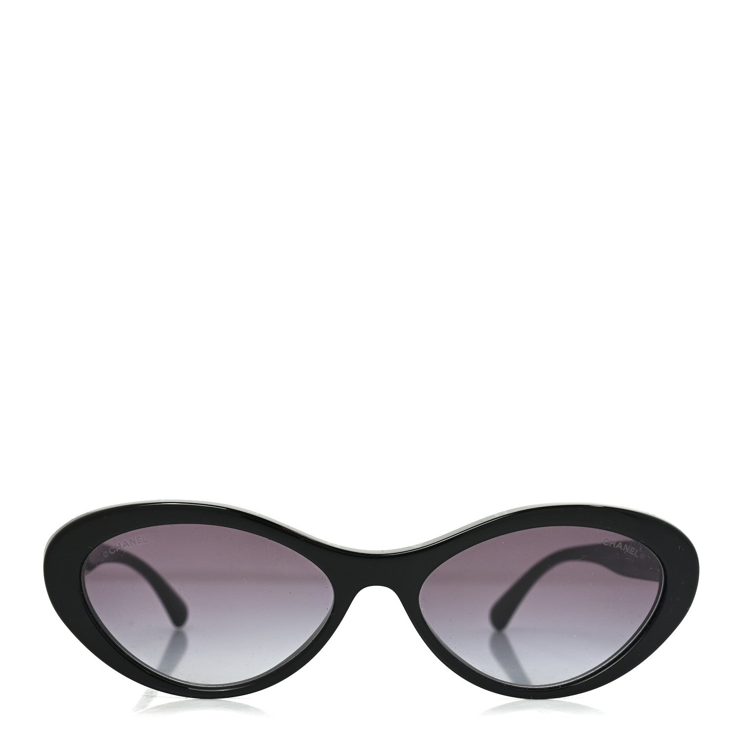 Chanel Acetate Oval Sunglasses 5416 Black Green 2 of 7