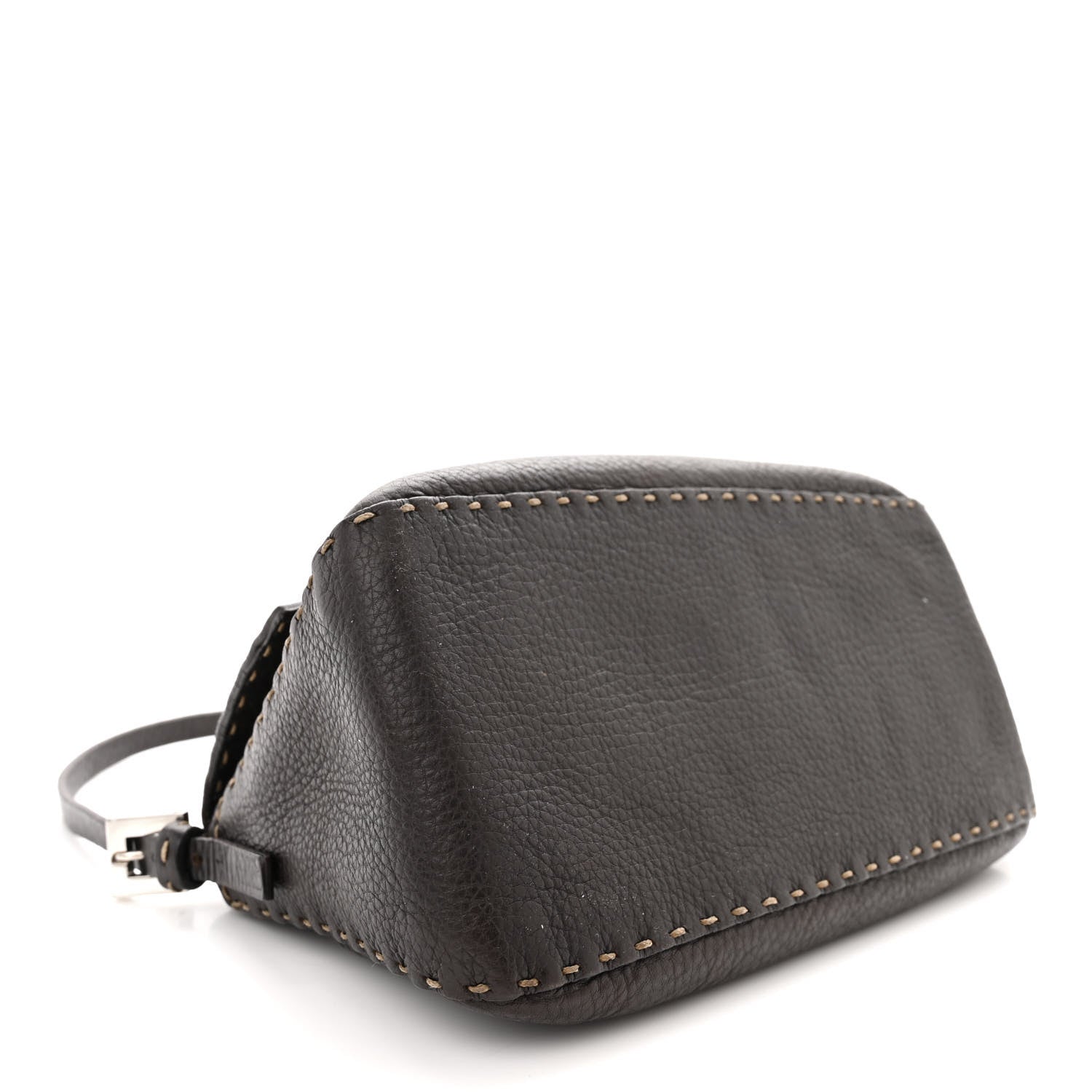 Fendi Calfskin Romano Selleria Baguette Brown 4 of 12