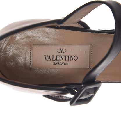 Valentino Garavani Calfskin Couture Bow Espadrille Platform Wedge Sandals 37 Rose Nero 8 of 10