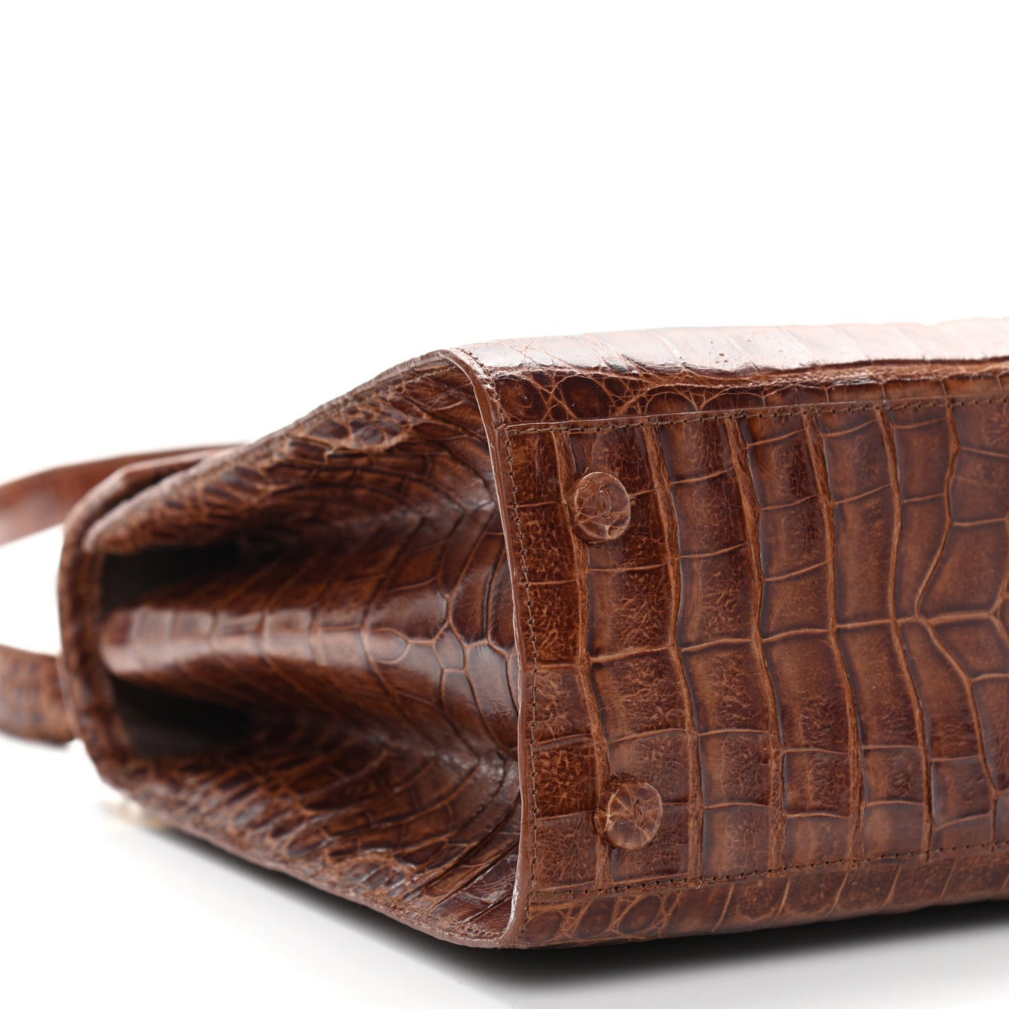 Crocodile Top Handle Brown