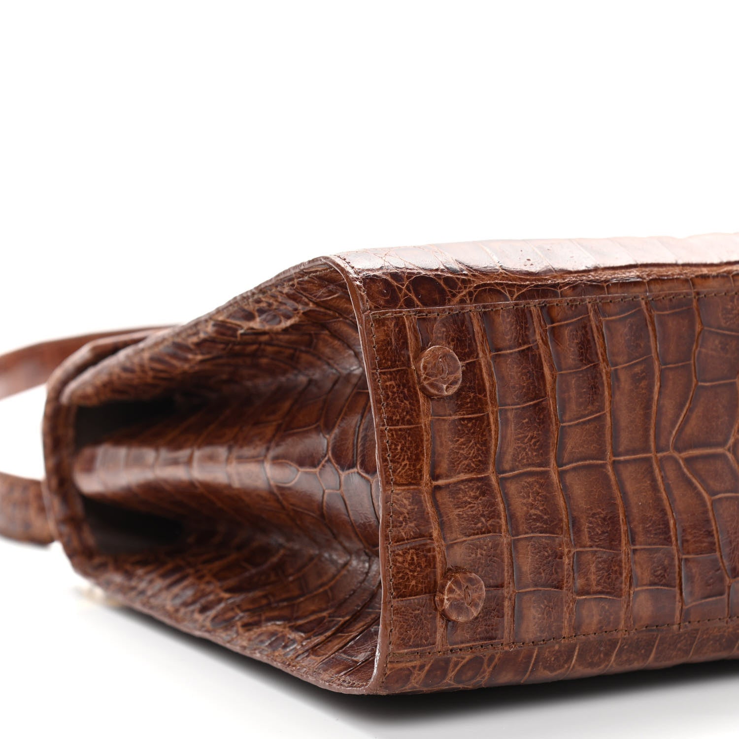Nancy Gonzalez Crocodile Top Handle Brown 9 of 12