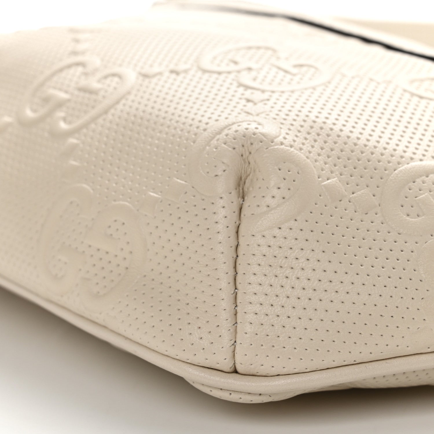 Gucci Calfskin GG Tennis Embossed Belt Bag Mystic White 10 of 10