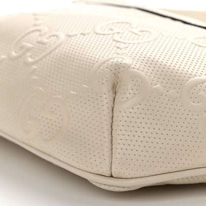 Gucci Calfskin GG Tennis Embossed Belt Bag Mystic White 10 of 10