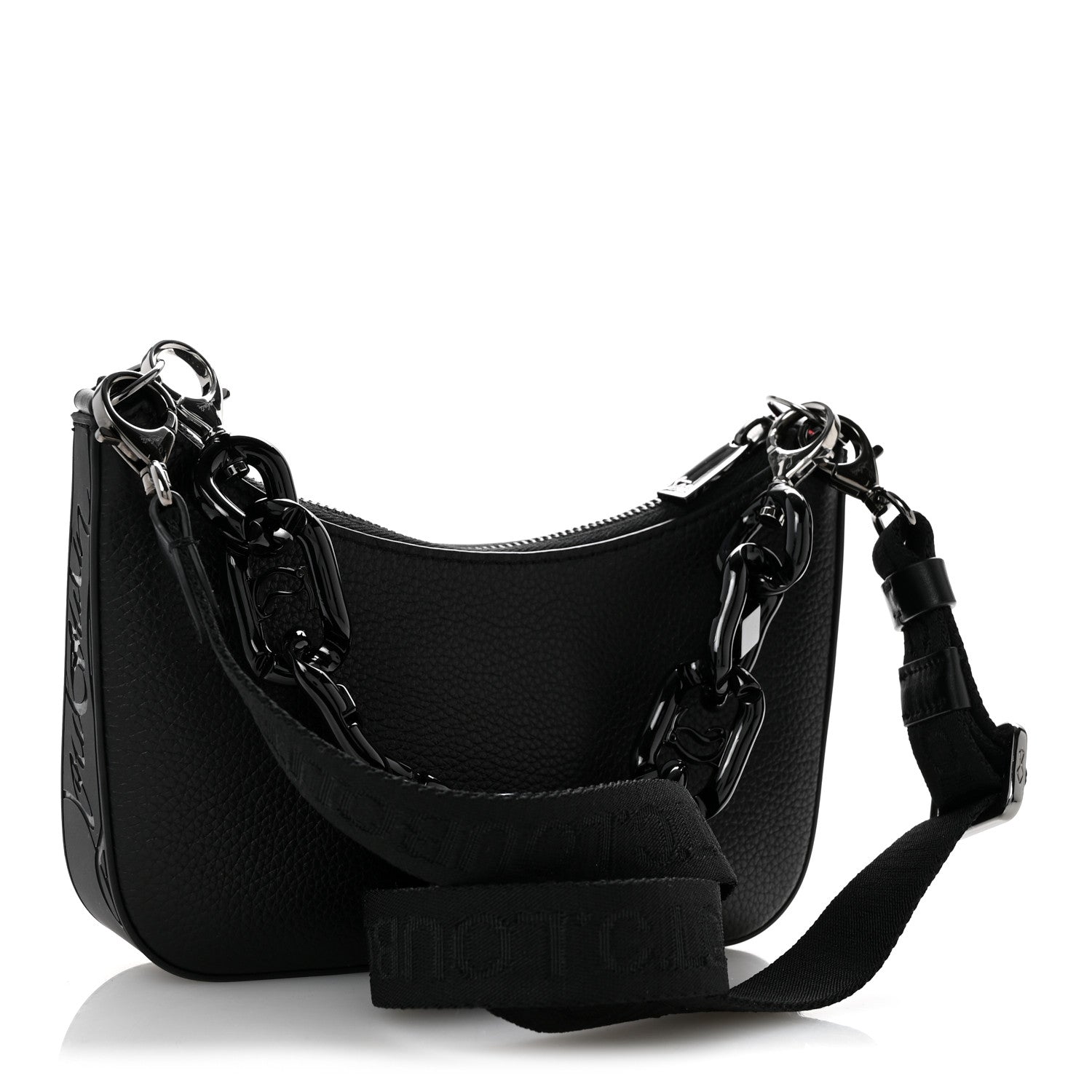 Christian Louboutin Calfskin Mini Loubila Chain Shoulder Bag Black Black 3 of 11