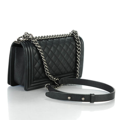 Chanel Calfskin Quilted Medium Boy Flap Black 3 of 7