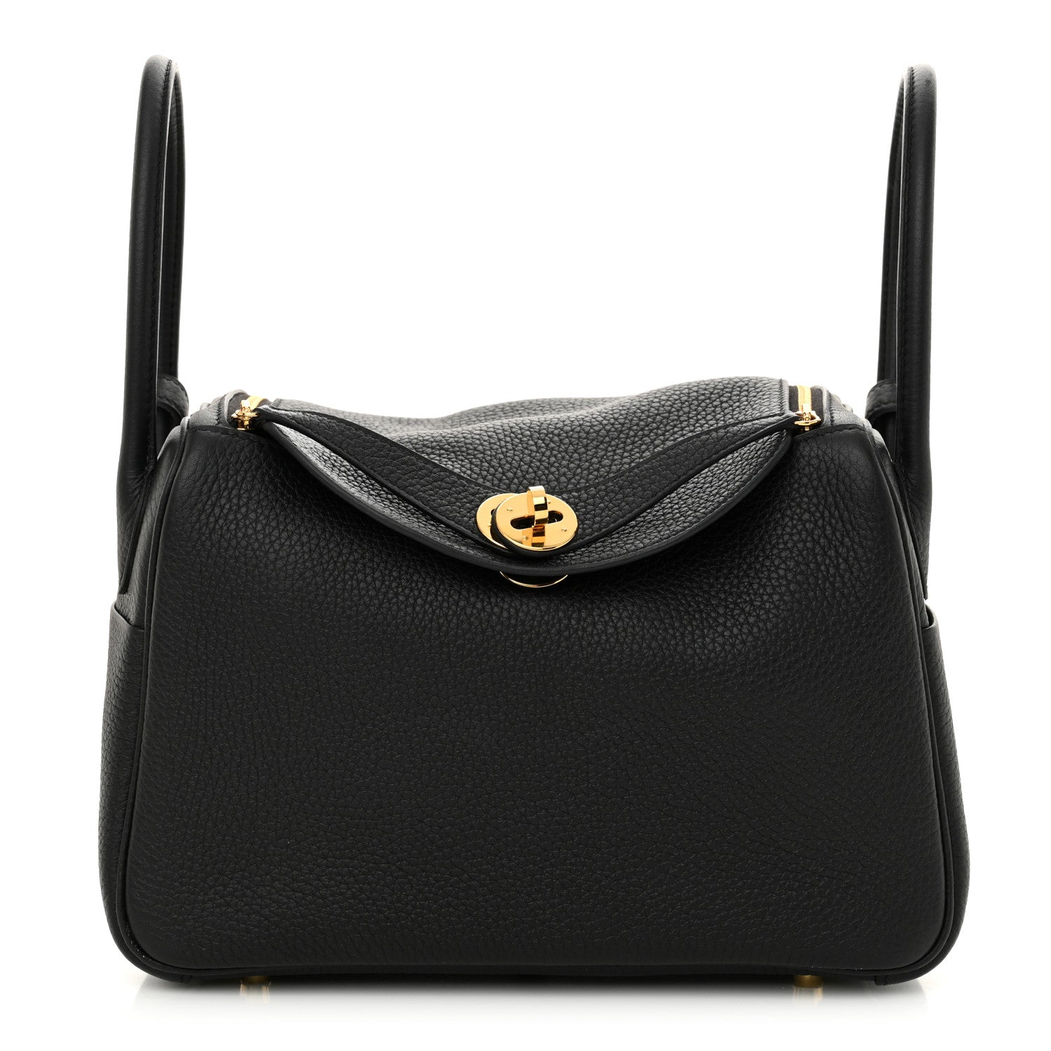 Hermes Taurillon Clemence Lindy 26 Black 1 of 10